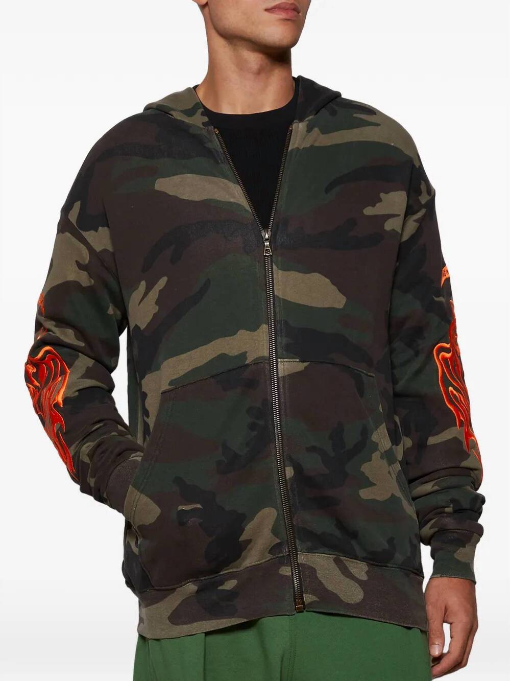 NEW WARREN LOTAS serenity reaper thermal lined zip up jacket in washed woodland